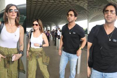 Sussanne Khan and Arslan Goni Snapped At Mumbai Airport; Are They Heading For a Vacation?