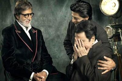 Snapshot: Dilip Kumar, Big B, SRK bond during 'Filmfare' cover shoot