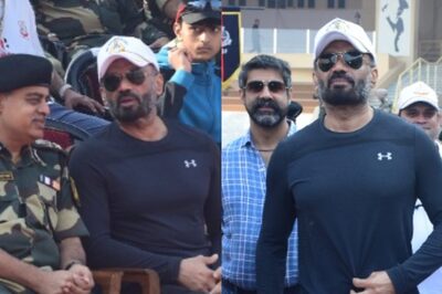 Suniel Shetty Flags Off BSF Marathon at JCP Attari, Recites Dialogues From His Film Border
