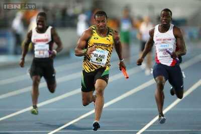 Yohan Blake back in form, leads Jamaica to 4x100 relay title