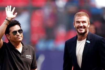 Football Royalty Meets Cricketing Royalty: David Beckham And Sachin Tendulkar In Attendance For IND vs NZ ICC World Cup 2023 Semi-Final