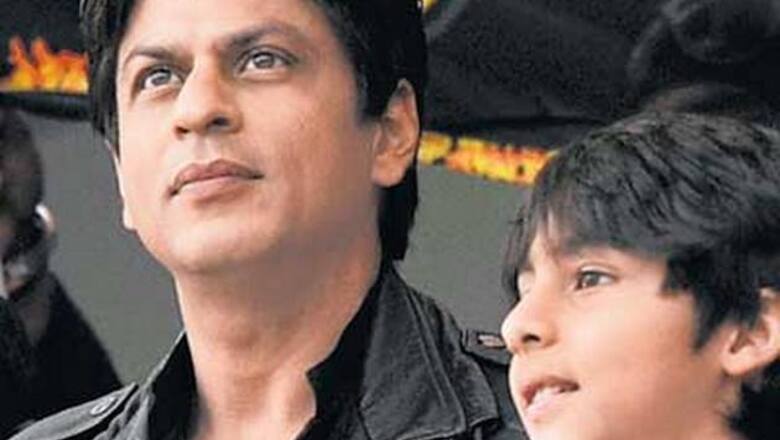 Shah Rukh Khan and son Aryan in a film