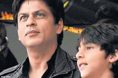 Shah Rukh Khan and son Aryan in a film