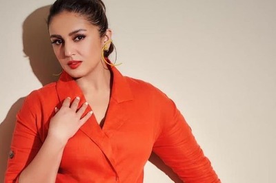 Huma Qureshi Gives Boss-Lady Vibes in Orange Pantsuit