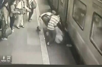 On CCTV: RPF Jawan, Passenger Save Woman's Life As She Slips While Boarding Train in Mumbai | Watch
