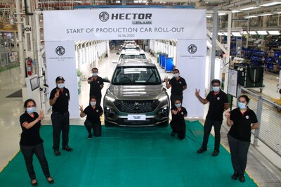 MG Hector Plus SUV Production Commences at Halol Plant in Gujarat, Launch Next Month