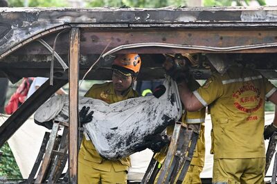 School Bus Catches Fire in Thailand, 25 Feared Dead