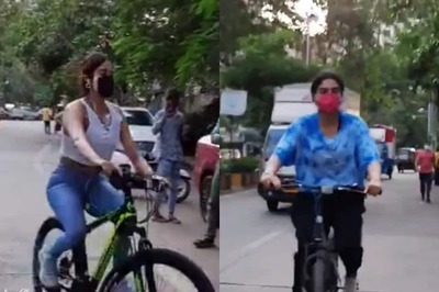 Janhvi and Khushi Kapoor Go Cycling, Ask Paps to Make Way