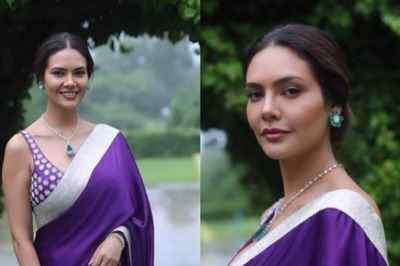 Esha Gupta Serves Bollywood Glam In A Gorgeous Monotone Purple Saree