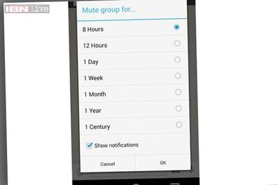 WhatsApp now lets users mute groups for 8 hours to a century