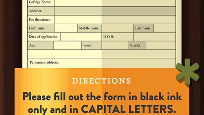 How to Fill out a College Application