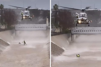 Watch: Firefighters Rescue Man Who Jumped Into River Looking For His Dog