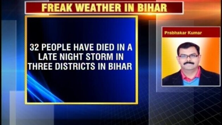 Heavy storm kills 32 people, injures over 80 in three Bihar districts