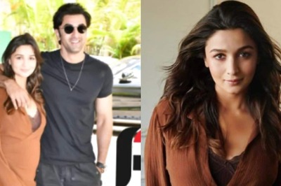 Alia Bhatt Flaunts Baby Bump as She Steps Out with Ranbir Kapoor for Brahmastra Song Preview; Watch
