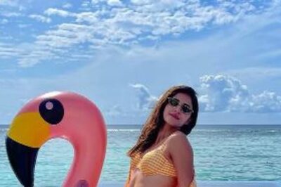 Ananya Panday Shares Pics in an Orange and White Bikini from Maldives