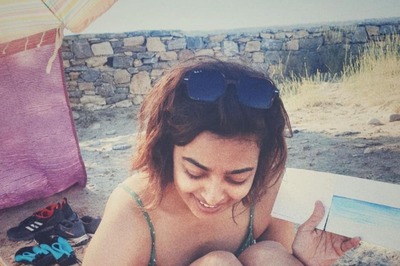 Radhika Apte Relaxes On a Beach With a Brush, Watercolours and Half Finished Painting