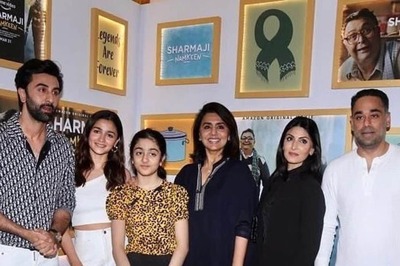 Alia Bhatt Joins Ranbir Kapoor And His Family At Special Screening Of Rishi Kapoor’s Last Film Sharmaji Namkeen