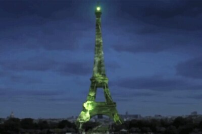 Heartbeat-powered 'virtual trees' turn Eiffel Tower into a forest ahead of Paris climate conference
