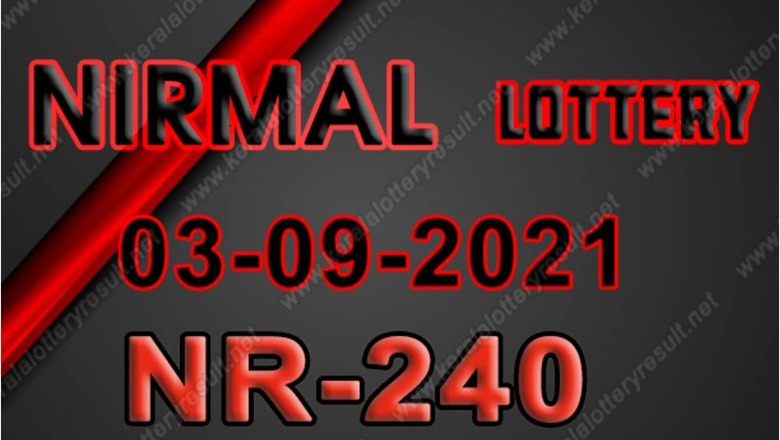 Kerala Nirmal NR-240 Lottery Result 2021 Live Updates: Check Winning Numbers for September 3