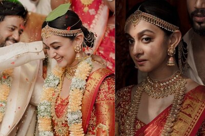 Aishwarya Arjun’s Wedding Saree Depicts Lord Ram’s Coronation