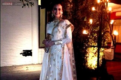 Snapshot: Dia Mirza celebrates first Diwali after marriage, shares photo on Twitter