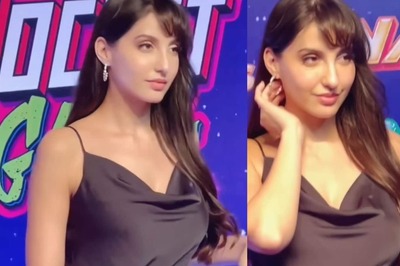 PICS: Nora Fatehi Steals The Show In Black Satin Top And Leather Pants