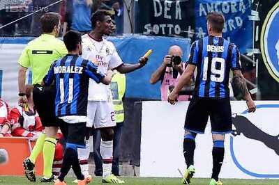 Atalanta fans hurl bananas at AC Milan players during a Serie A match