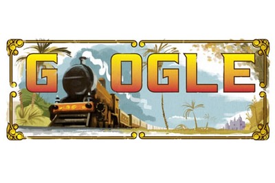 Google doodles 160th anniversary of India's first passenger train