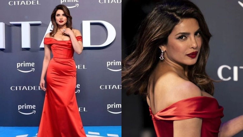 Priyanka Chopra Looks Straight Out Of A Dreamscape In A Red Gown At The Citadel Premiere In London