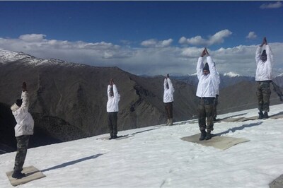 Siachen to South China Sea, Indian armed forces mark International Yoga Day