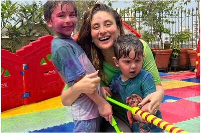 Kareena Kapoor Has a 'Fab Holi Session' with Sons Taimur and Jeh But Misses Saif Ali Khan, See Pic