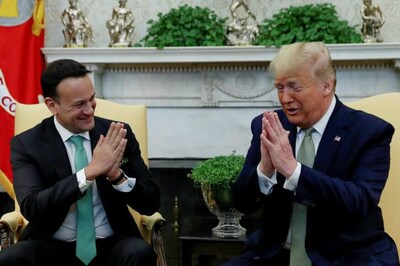 India Ahead of the Curve, Says Trump as He Greets Irish PM With 'Namaste' Amid Virus Fears
