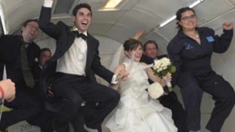 In pics: World's first weightless wedding