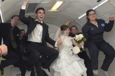 In pics: World's first weightless wedding