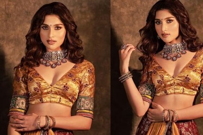 Actress Aradhanaa Ram Slays Traditional Look In Red Lehenga With Golden Embroidery