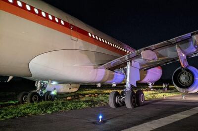 Garuda Indonesia Airbus A330 Plane Wheel Sinks in Ground After Going Off Tarmac While Backtracking