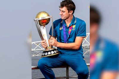 Pat Cummins Poses With World Cup 2023 Trophy At Sabarmati Riverfront: See Photos