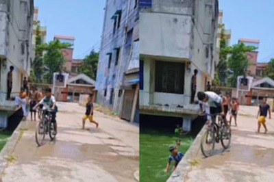 Watch: Teen Nails Perfect Dive Into Pond From Bicycle