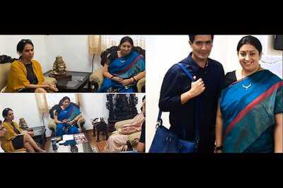 Smriti Irani Meets Designers Anita Dongre, Manish Malhotra Ahead Of National Handloom Day