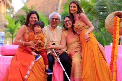 Shweta Tiwari Twins with Daughter Palak and Son Reyansh in Yellow at Family Wedding