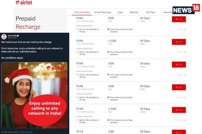 Airtel Removes FUP on Calls to Other Networks, And This is How The New Packs Look