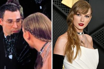Taylor Swift Covers Face With Dramatic Fan At Grammy’s Post Viral Golden Globes Gossip Session