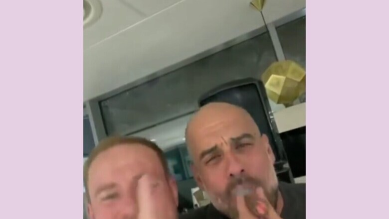 Pep Guardiola Sings Oasis' Don't Look Back in Anger While Puffing Cigar, Watch Video