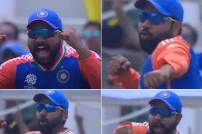 Rohit Sharma's Animated Celebration as Hardik Pandya Picks a Wicket vs Bangladesh: WATCH