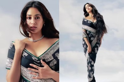 Janhvi Kapoor Weaves Magic In Black Silk Saree With Tiger Motifs