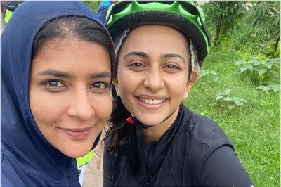 Rakul Preet Cycles 30 km with Laxmi Manchu, See Pics