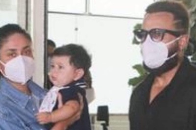 Kareena Kapoor Khan, Saif Ali Khan Spotted with Taimur Ali Khan, Jehangir Ali Khan
