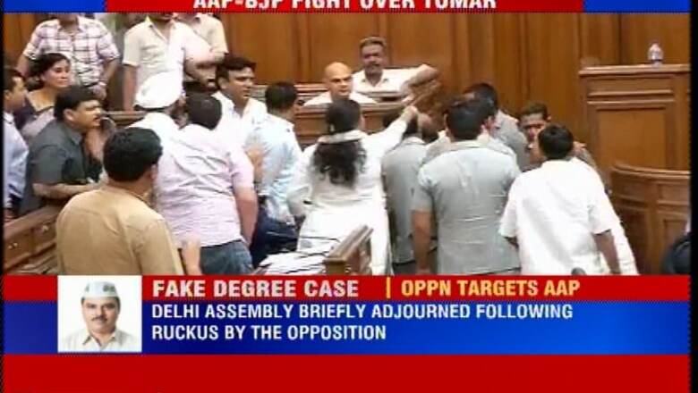 All 3 BJP MLAs marshalled out of Delhi Assembly