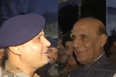 WATCH: Army Jawans Sing 'Sandese Aate Hai', Defence Minister Rajnath Singh Joins
