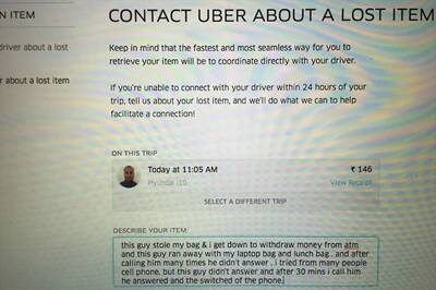 Man alleges that Uber taxi driver drove away with his laptop in Noida